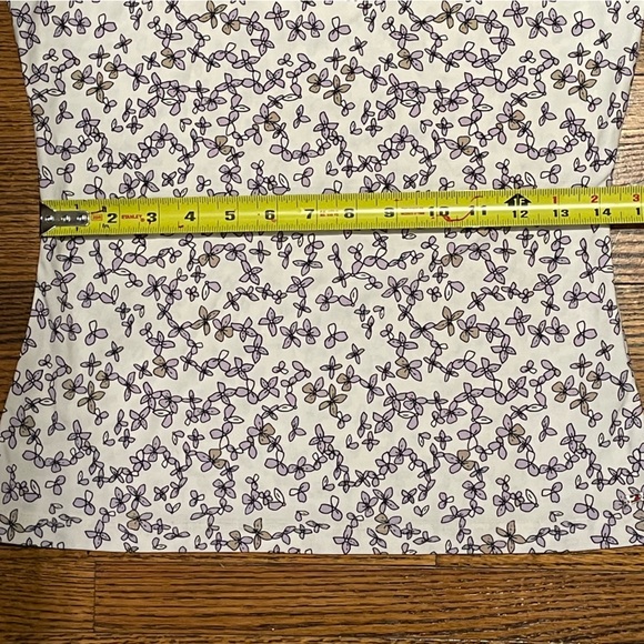 Tommy Hilfiger purple floral patterned, white tank top - Size XS - Picture 3 of 6